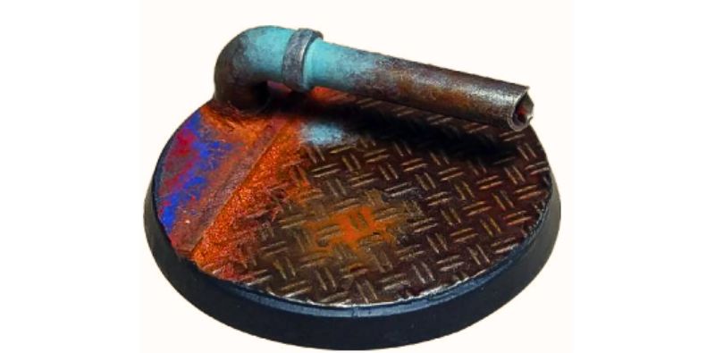 ejemplo de peana donde se ha usado oxidizer